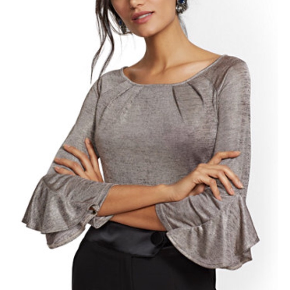 NWT NY& co. Silver dress top